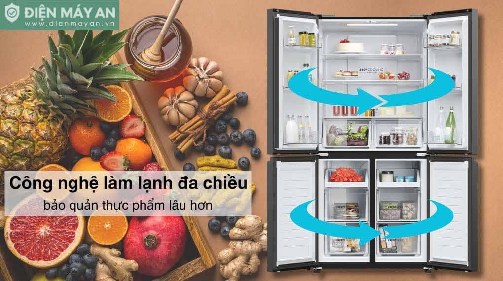 Tủ lạnh Aqua Inverter 469 lít AQR-M532XA(CBC)